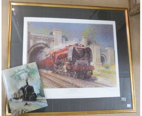 Terence Cuneo City Of London coloured signed Limited Edition Print No 688/850, signed in pencil together with a hard back boo