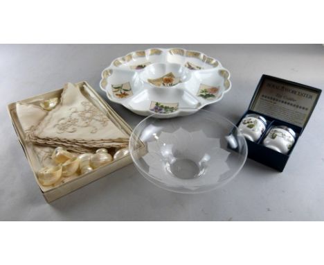 Royal Worcester Country garden crudite dish and various decorative miscellaneous 