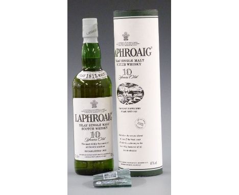 Laphroaig 10 years old Islay Single Malt Scotch Whisky, 700ml, 40% vol, in original box with Friends of Laphroaig leaflet.&nb