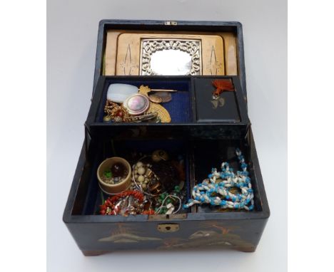 A collection of jewellery including cat brooch, enamel and marcasite brooch, agate, Victorian buttons, coral necklace, studs 