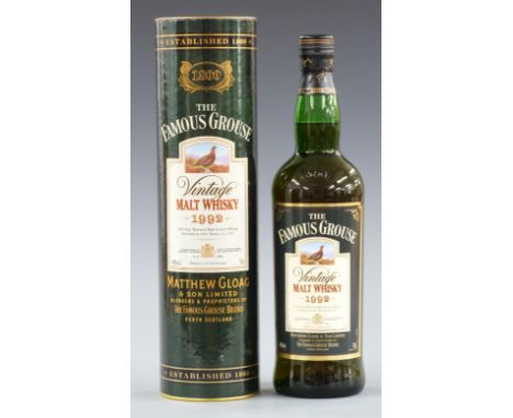 The Famous Grouse Vintage Malt Scotch Whisky, distilled in 1992, bottled in 2003, 100% oak matured, 700ml, 40%, in original t