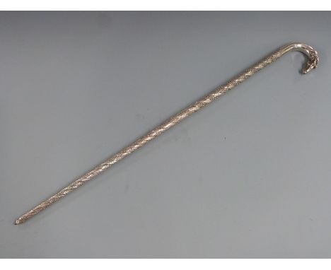 Novelty walking stick, the handle formed as a horse's head, no visible marks but possibly white metal