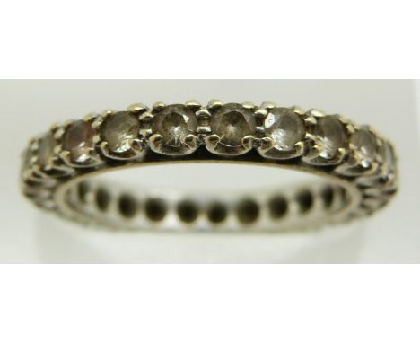 A 9ct white gold eternity ring, 2.7g, size M