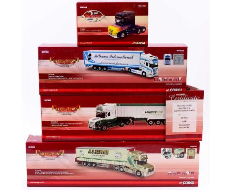 A Corgi Hauliers of Renown Limited Edition and Special Release 1/50 scale Truckfest 25 and Road Haulage diecast group, four v