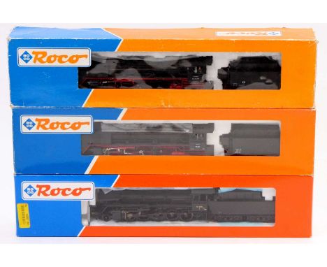 A Roco H0 scale boxed continental outline locomotive and tender group, three various boxed examples to include Ref. Nos. 4330