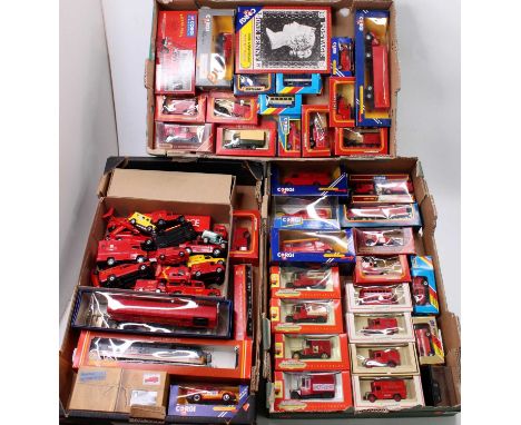 3 trays containing an extensive collection of Royal Mail and Delivery Service related diecasts and model trains to include Ho