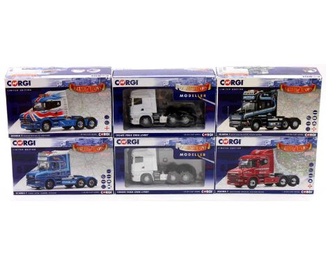 A Corgi Hauliers of Renown 1/50 scale road transport diecast group, six examples to include Ref. Nos. CC12839, CC12834, CC128