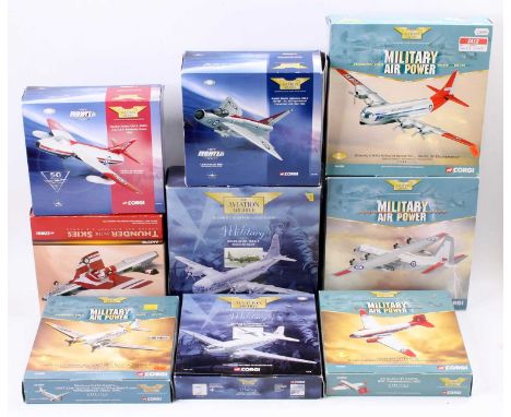 Corgi Aviation Archive 1/72nd and 1:144th scale boxed aircraft group of 9 comprising reference numbers AA31307, AA31002, AA30