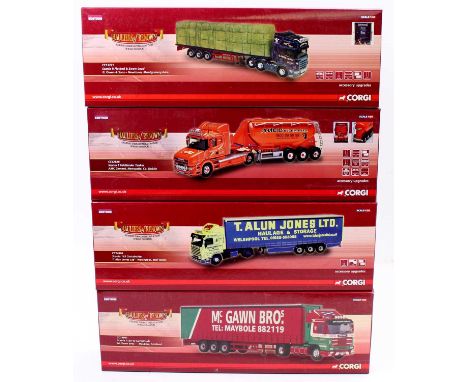 A Corgi Hauliers of Renown 1/50 scale road transport diecast group, four boxed examples to include Ref. Nos. CC14801, CC14804