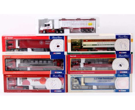 A Corgi Hauliers of Renown 1/50 scale boxed and part boxed Road Transport diecast group, seven examples to include Ref. Nos. 