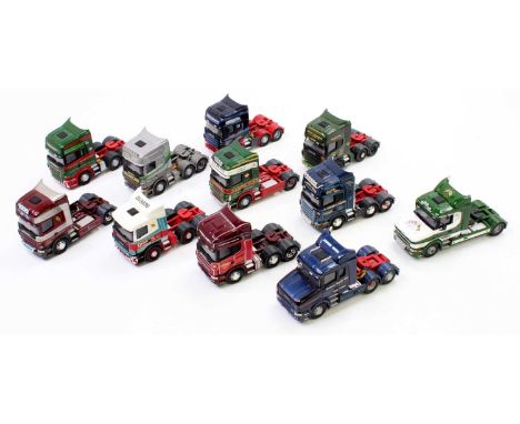 11 various loose Corgi 1/50 scale Road Haulage diecast tractor units and commercial vehicles, to include a G Owen &amp; Sons 