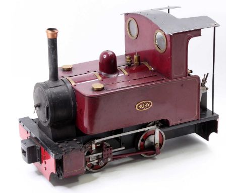 From Maxitrak Designs well-engineered 5" gauge live steam coal fired model of a 0-4-0 Contractors Locomotive, hand painted in