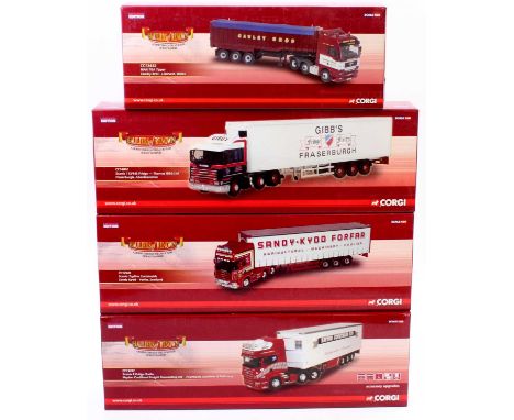 A Corgi Hauliers of Renown 1/50 scale road transport and commercial vehicle diecast group, four boxed examples to include Ref