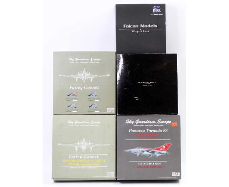 A collection of five various boxed 21st century Wings Falcon Models and Sky Guardians, boxed aircraft group to include a Sky 