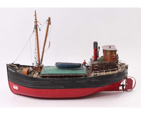 A Caldecraft 1/32 scale kit built model of a North Light Western Isles of Scotland model boat (Clyde Puffer) comprising of GR