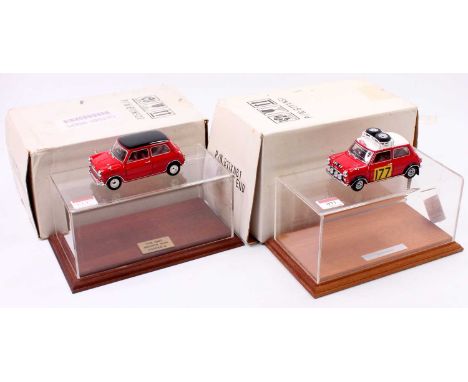 A Franklin Mint Precision Models 1/24 scale Morris Mini Cooper 1967 boxed diecast group to include the Rally Montecarlo 1967 