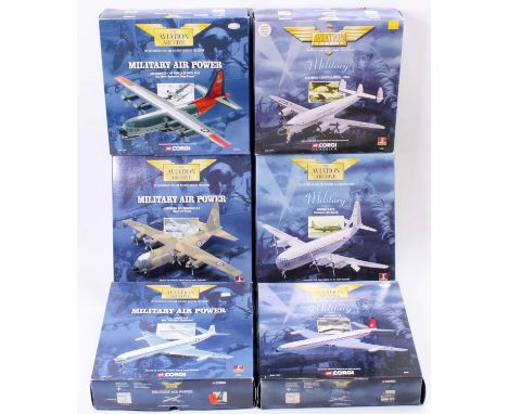 Corgi Aviation Archive 1:144th scale boxed aircraft group of 6 comprising reference numbers AA31301, 48103, 48505, 48403, 475