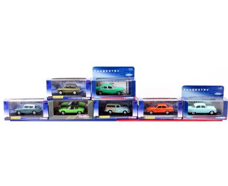 7 various boxed Corgi and Vanguards 1/43rd scale diecasts, all in original packaging to include Hillman Imp MK2 Super and oth
