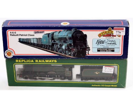 Two locos &amp; tenders: Bachmann Branchline 31-201 Rebuilt Patriot ‘Planet’ 45545, 4-6-0 BR lined green (E) (BVG); Replica R