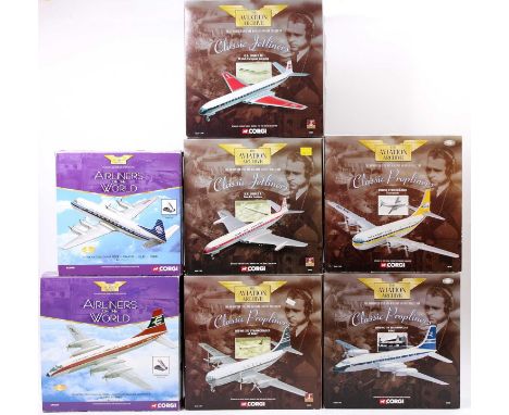 Corgi Aviation Archive 1:144th scale boxed aircraft group of 7 comprising reference numbers AA31504, AA30506, 48501, 48502, 4