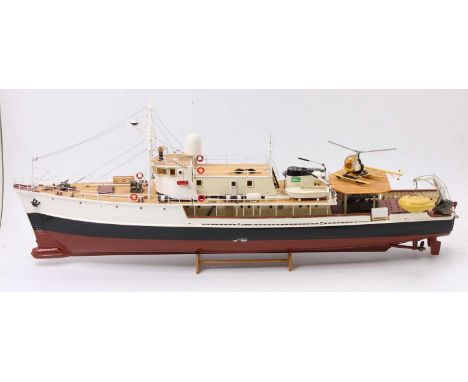 A Billings Boats No. BB560 1/45 scale Calypso, ocean research vessel, comprising of GRP hull with wooden superstructure with 