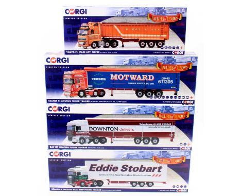 A Corgi Hauliers of Renown Special Edition and Limited Edition 1/50 scale road transport diecast group, four boxed examples t