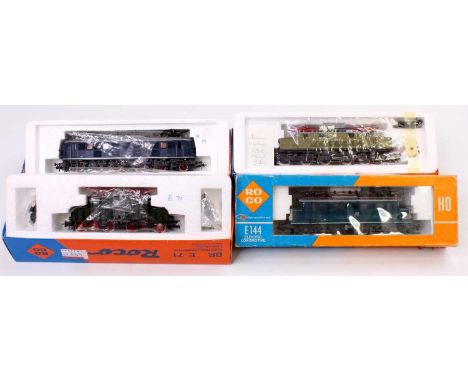 A Roco H0 scale International electric locomotive group to include No. 04187 DE 626 electric locomotive, 04196A BR E71 electr