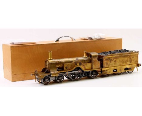 10 mm scale live steam spirit fired  brass model of Great Northern Railway 4-2-2 loco &amp; tender. Built by Ian Nugent. Axle