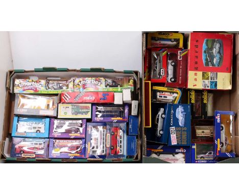 Two trays of mixed modern issue diecast to include Solido, Vanguards, Corgi, and others, mixed examples to include a Vanguard