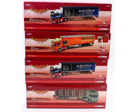 A Corgi Hauliers of Renown 1/50 scale road transport and commercial vehicle diecast group, four examples to include Ref. Nos.