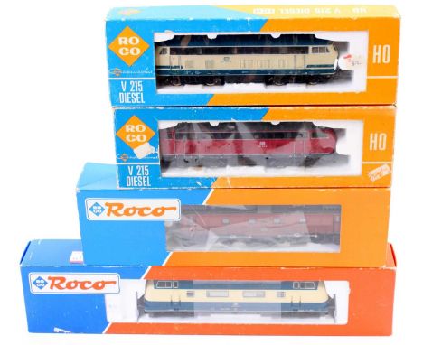 A Roco H0 scale boxed locomotive group, four various boxed steam Outline and diesel locomotives to include Ref. Nos. 43524, 4