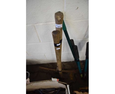 Pick axe and a sledge hammer