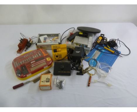 A quantity of modelling tools, tool kits and electrical accessories