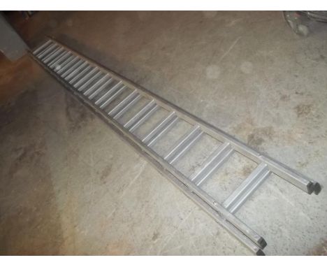 AN ALUMINUM DOUBLE LADDER