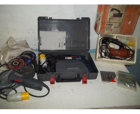 A SELECTION OF 110V POWER TOOLS