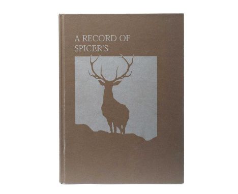 Natural History Books: A Record of Spicers, 1798-1960, Chinnery Robert, 2001, a hardback copy documenting this renowned taxid