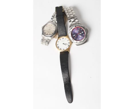 A gentleman's Tissot Titanium PR 50 stainless steel wristwatch, a gentleman's Raymond Weil wristwatch and one other