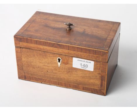 A George III mahogany two-division tea caddy