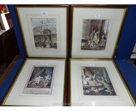 Three framed C.J. Richardson Prints published by T. McLean 26 Haymarket street depicting interiors and figures in Elizabethan