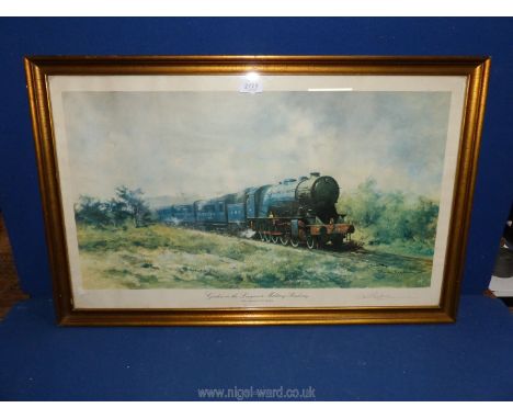A framed David Shepherd Limited Edition Print no. 160/200 'Gordon on The Longmoor Military Railway' signed in pencil by the a