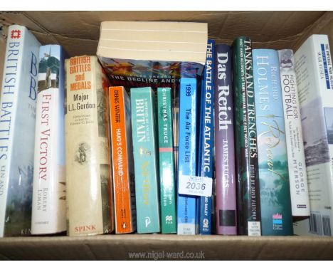 A small quantity of books to include; First Victory, British Battles and Medals, Christmas Truce, etc.