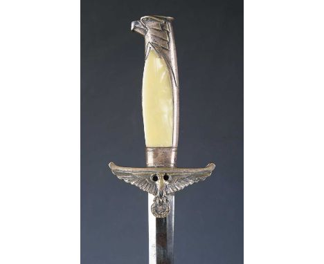 A rare Second World War period German government official's dress dagger by Alcoso, with straight double-edged blade, blade l