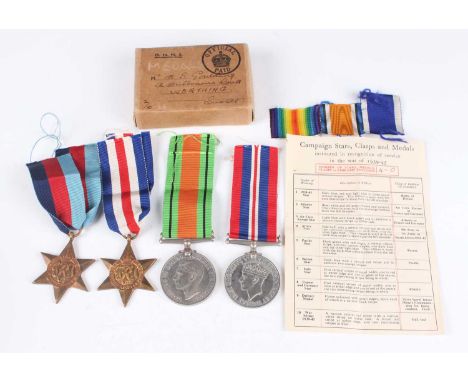 Four Second World War medals, comprising 1939-45 Star, France and Germany Star, Defence Medal and War Medal, with an Army Cou