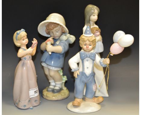 A Leonardo Collection figure of a Girl; a Nao figure of a Girl with a Doll ; others (4)