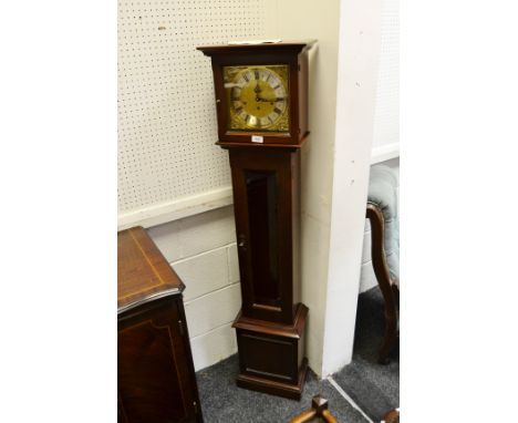 A mid 20th century Metamic, 8 day movement ,Granddaughter clock, Westminster chimes,Roman numerals, twin winding holes