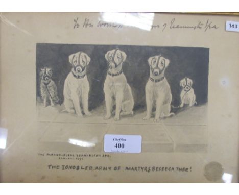 English School (19th Century)  The Ignobled Army of Martys Beseech Thee ! inscribed "To his Worship the Mayor of Leamington S