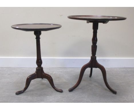 A 19th century mahogany tripod table and another similar (2)  