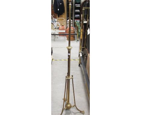 A brass standard lamp  
