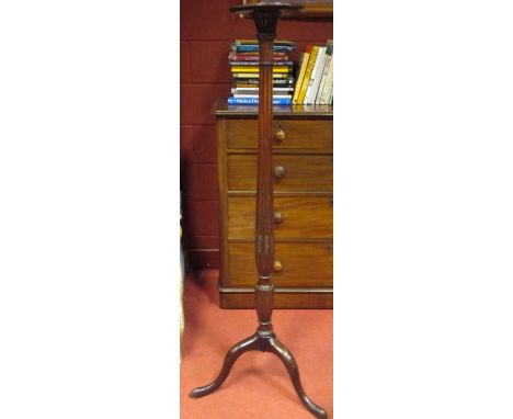 A pair of mahogany Torchere and another similar as a lamp standard (3) 148cm (58in)  