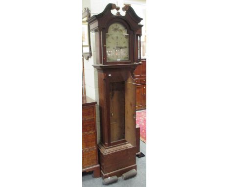 Abraham Shaw - Billingborough, an oak 8day longcase clock with painted dial  